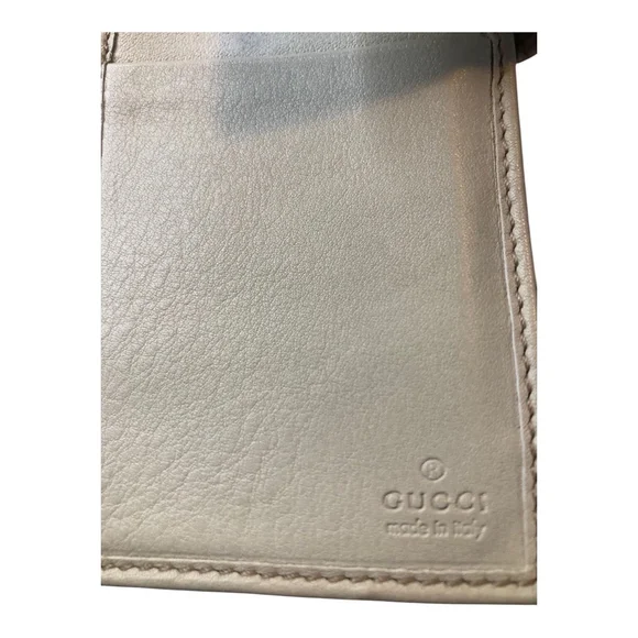GUCCI GUCCISSIMA Continental Flap Wallet with GG Zipper Pull- Taupe